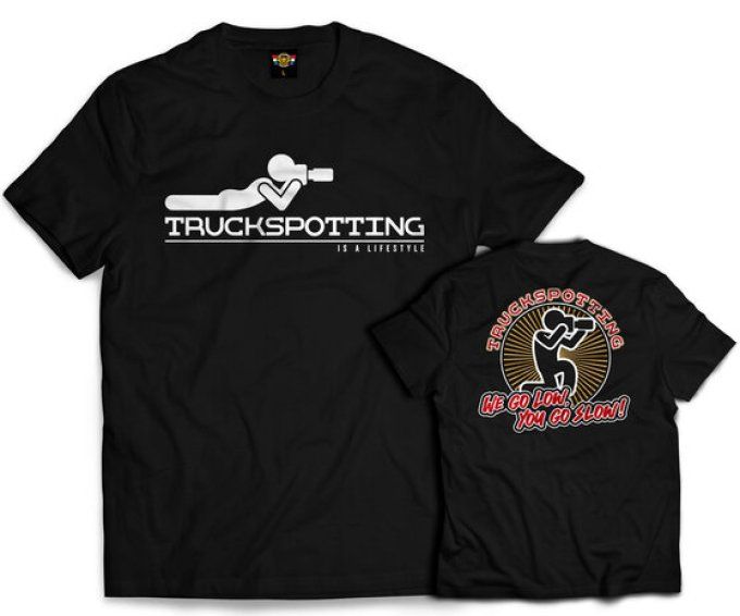 Tee shirt Truckspotting noir