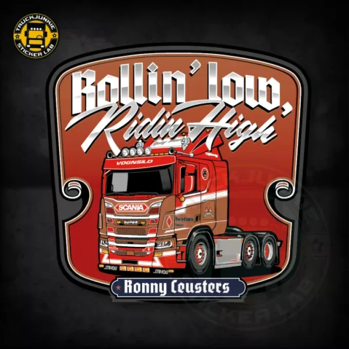 Autocollant ROLLIN' LOW RONNY CEUSTERS