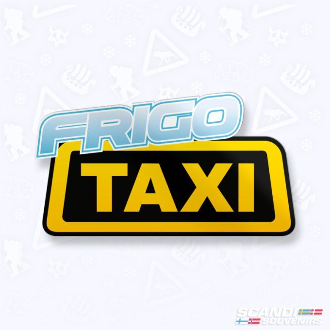 Autocollant Frigo taxi