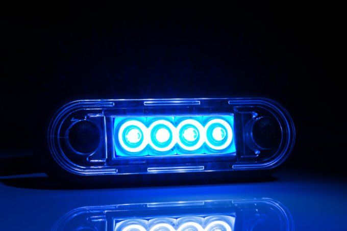 feu de position 4 led bleu dark