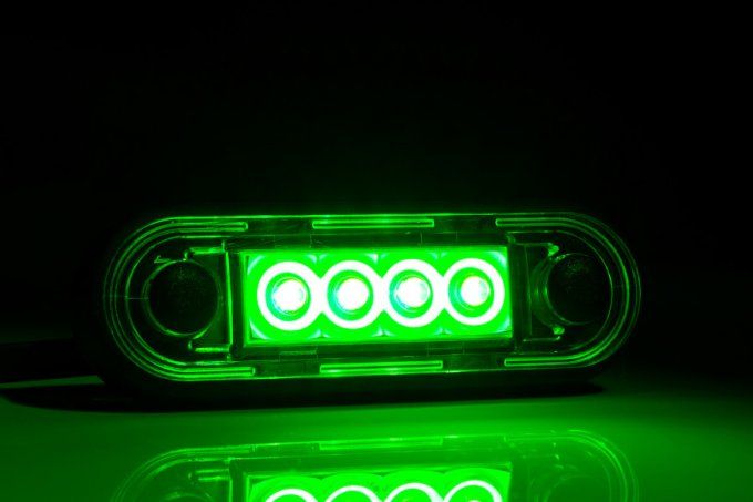 feu de position 4 led vert dark