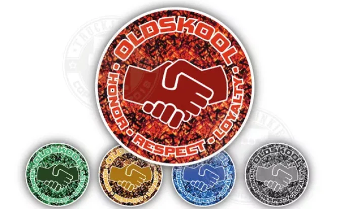 Autocollant rouge Oldskool