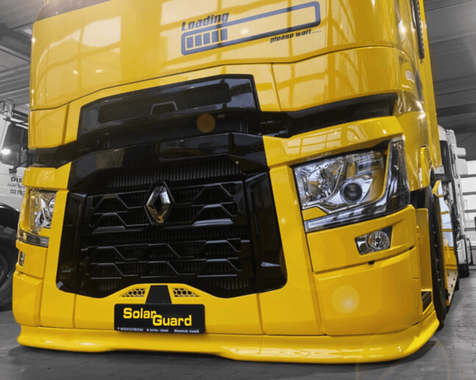 Spoiler rajout pare choc adaptable Renault range T Type 2 9cm de haut