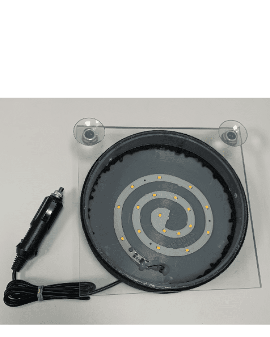 plaque lumineuse vierge 12/24V allume cigare