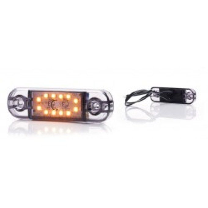 Feu de position 12 led orange dark 714