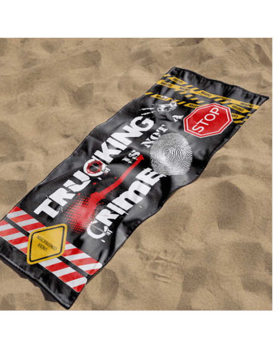 Serviette de plage Trucking is not a crime 140X70