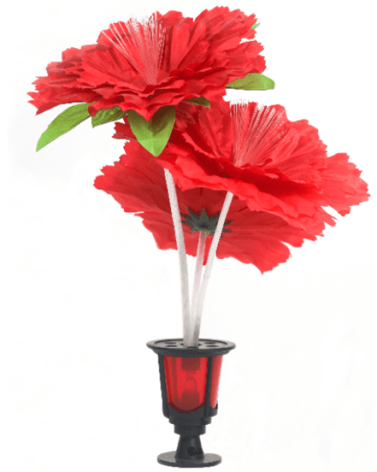 Fleur rouge en USB + USB/C