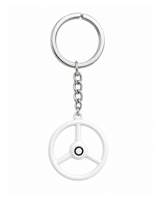 Porte clef 3 branches blanc