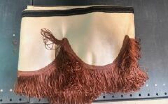 Frange gamme aux10 beige fil marron fin