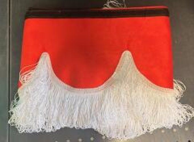 Frange gamme aux10 orange fil blanc fin